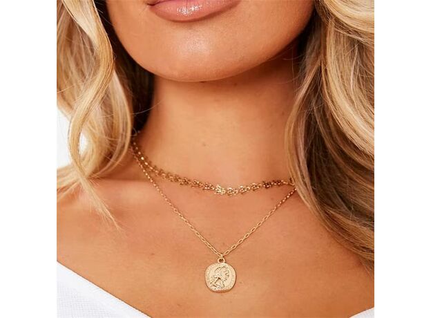 I Saw It First Coin Double Layered Necklace