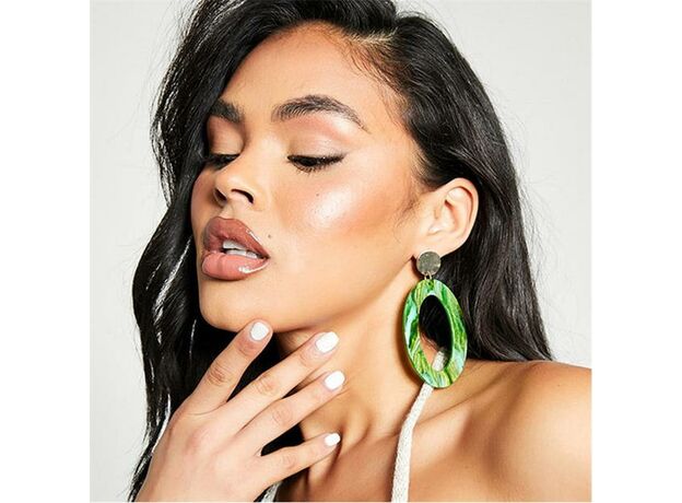 I Saw It First Stud Drop Ring Resin Earrings