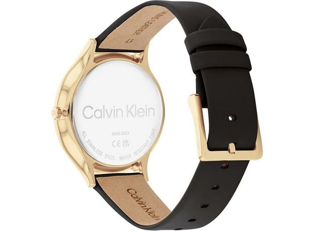 Calvin Klein Ladies Calvin Klein Leather Strap Watch