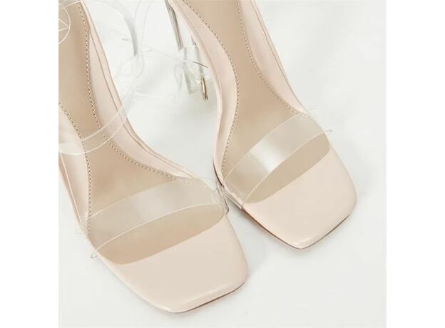 Missguided Clear Square Toe Heeled Sandals_0