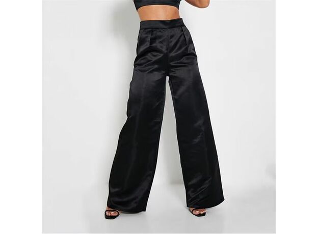 I Saw It First Wide Leg Satin Trousers Co-Ord_0