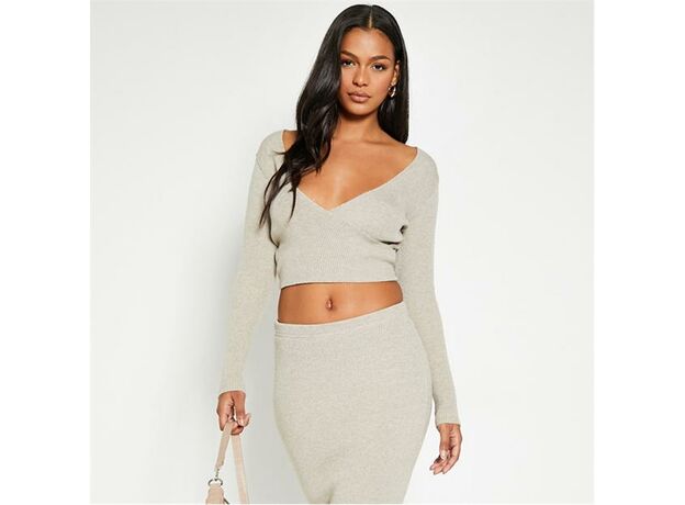 I Saw It First Knitted Wrap Front Long Sleeve Top_2