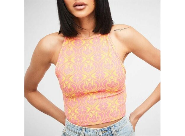 Missguided Jacquard Racer Neck Top_1