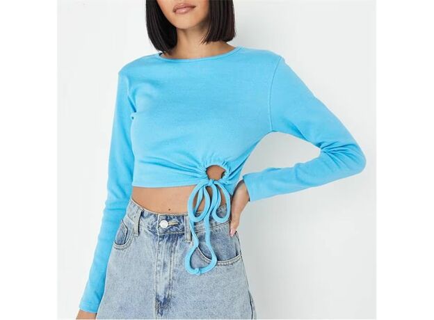 Missguided Rib Tie Side Knit Crop Top_1
