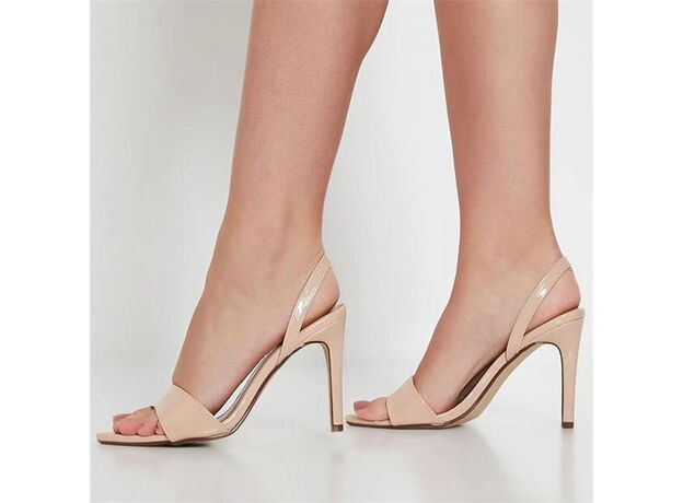 I Saw It First Patent Slingback Pointed Toe Barely There Heels_0
