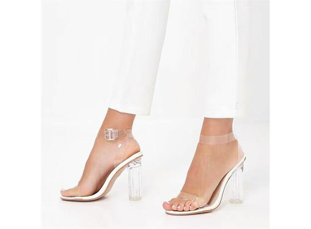 I Saw It First Clear Strap And Perspex Block Heel Sandals_0
