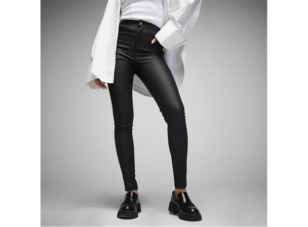 Missguided Vice High Waisted Coated Skinny Jeans_1