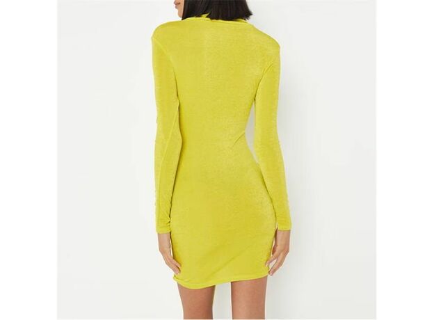 Missguided Tall Long Sleeve Slinky Ruched Mini Dress_0