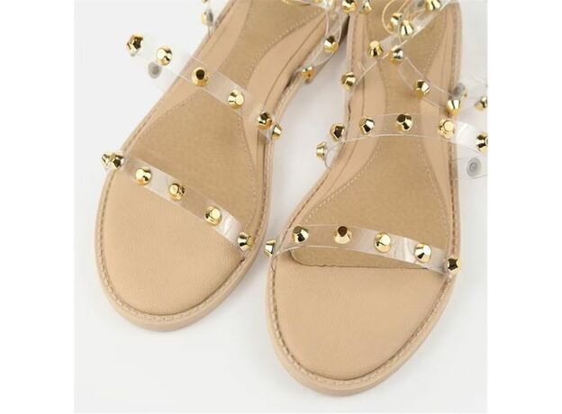 Missguided Dome Stud Perspex Sandals