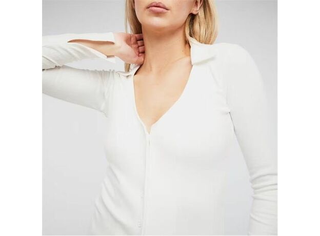 Missguided Rib Plunge Collared Shirt_1