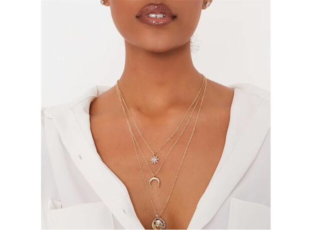 I Saw It First Triple Layered Chain Necklace