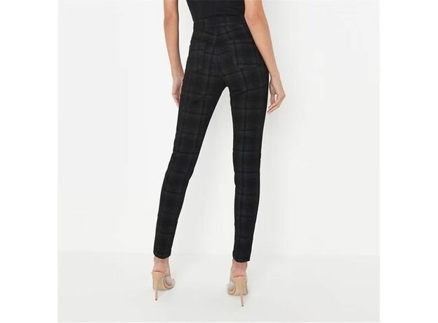 Missguided Vice Check Print High Waisted Jeans_0
